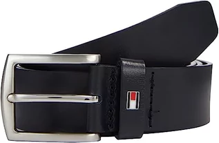 Paski - Tommy Hilfiger Pasek męski New Denton 3.5 Belt skórzany pasek, niebieski (Midnight), 85 - grafika 1