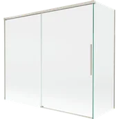 Parawany nawannowe - Mexen Rox parawan nawannowy 2-skrzydłowy rozsuwany 180 + 90 x 150 cm, transparent, nikiel szczotkowany - 8C9-180-090-97-00 - miniaturka - grafika 1