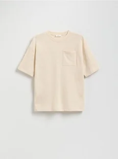 Reserved - T-shirt oversize - beżowy - Koszulki dla chłopców - miniaturka - grafika 1