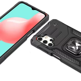 Wozinsky Ring Armor pancerne hybrydowe etui pokrowiec + magnetyczny uchwyt Samsung Galaxy A32 4G czarny - Etui i futerały do telefonów - miniaturka - grafika 2