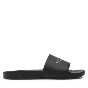Klapki Tommy Hilfiger Hilfiger Raised Pool Slide FM0FM05022 Czarny - Klapki i japonki męskie - miniaturka - grafika 1