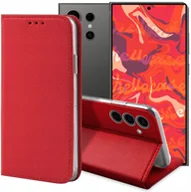 Etui i futerały do telefonów - ETUI Z KLAPKĄ DO SAMSUNG GALAXY S25 ULTRA CZERWONE ZAMYKANE MAGNETYCZNE - miniaturka - grafika 1