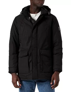 Tommy Hilfiger Męska kurtka puchowa Rockie bez futra puchowa parka, Czarny, XS - Kurtki męskie - miniaturka - grafika 1