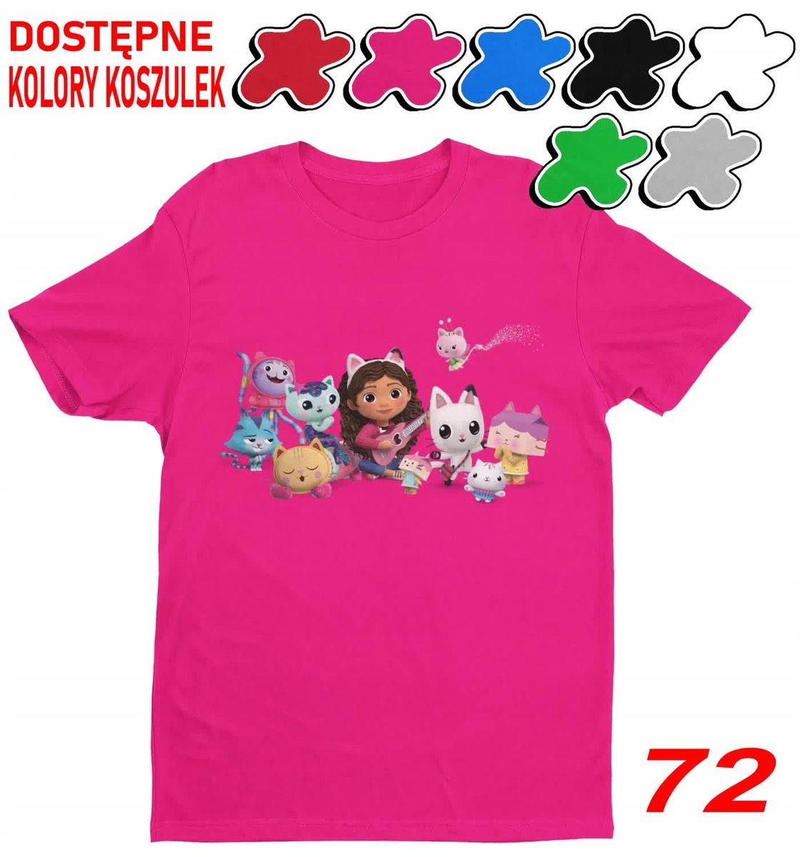 Dziecięca Koszulka Z Nadrukiem Duży Wybór Koci Domek Gabby Gabi - M 134-140