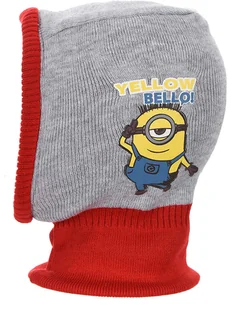 Minions Kominiarka "Minionki" w kolorze czerwono-szarym - Czapki damskie - miniaturka - grafika 1