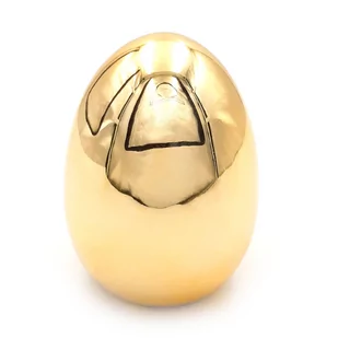 Jajko jajeczko ceramiczne Wielkanoc 8 cm ZŁOTE - Figurki dekoracyjne - miniaturka - grafika 1
