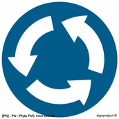 Tablice BHP - SIGNPROJECT SA018 - Ruch okrężny 300x300 - miniaturka - grafika 1