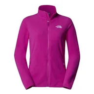 Bluzy sportowe damskie - Bluza The North Face 100 Glacier Full-Zip Fleece 0A855O1I71 - różowa - miniaturka - grafika 1