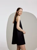 Sukienki - Reserved - Sukienka z lnu - czarny - miniaturka - grafika 1