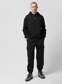 Spodnie sportowe męskie - Męskie spodnie dresowe Outhorn OTHWSS24TTROM715 - czarne - miniaturka - grafika 1