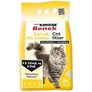 Certech Super Benek Optimum Naturalny 5L - Żwirek dla kotów - miniaturka - grafika 1