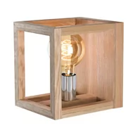 Lampy ścienne - Spotlight Kinkiet LAMPA ścienna KAGO 9150174 ekologiczna OPRAWA drewniana kostka kwadratowa cube dąb olejowany chrom 9150174 - miniaturka - grafika 1