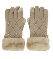 Rękawiczki - Rękawiczki Anekke Padded ciepłe beżowe roz.uniw - miniaturka - grafika 1