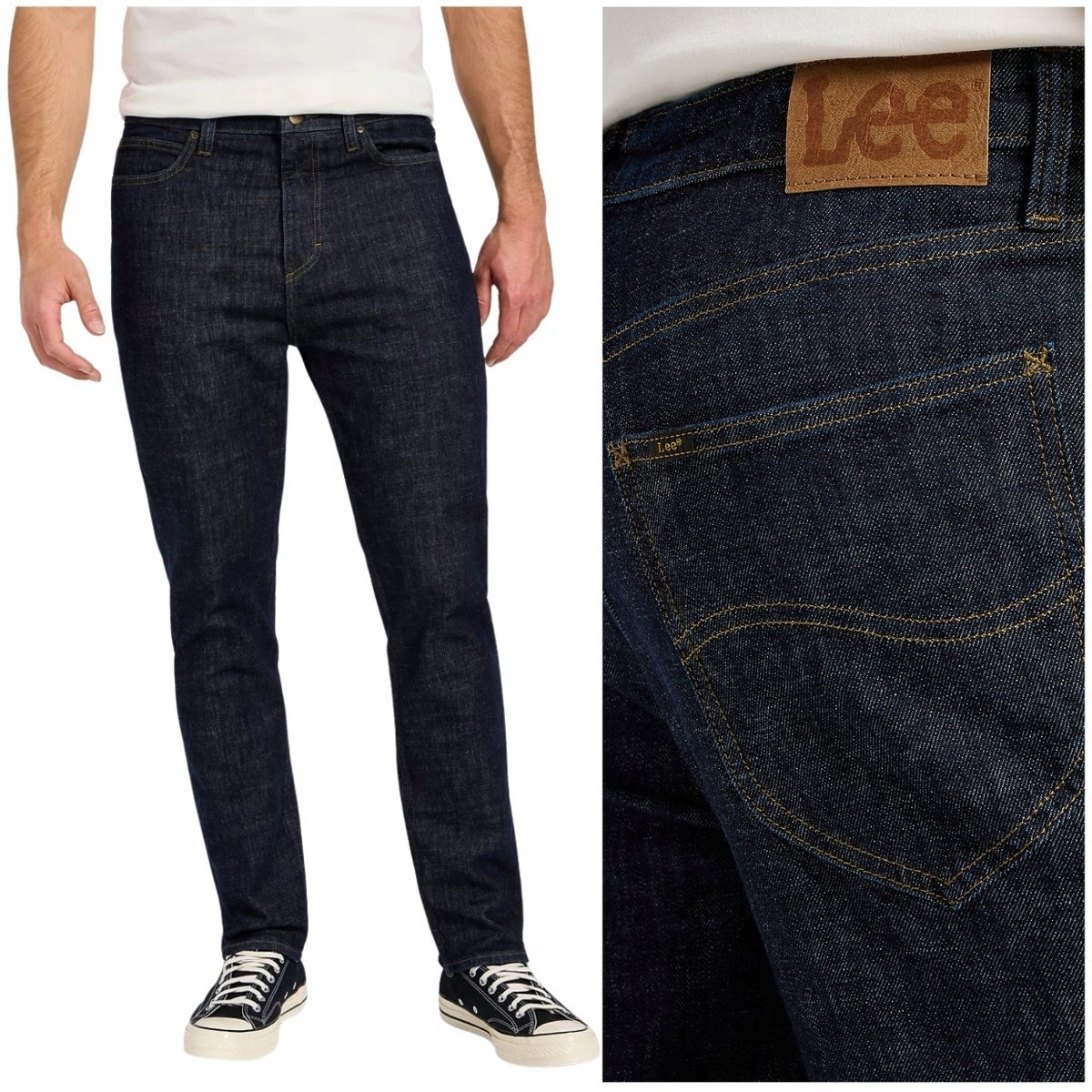 Lee AUSTIN REGULAR TAPERED Nostalgia klasyczne spodnie jeansowe W32 L34