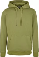 Bluzy męskie - Urban Classics Męska bluza z kapturem z bawełny organicznej Basic Hoody, bluza z kapturem dla mężczyzn w wielu kolorach, rozmiary S-5XL, Newolive, L - miniaturka - grafika 1