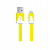 Kable komputerowe i do monitorów - EB182Y ESPERANZA KABEL MICRO USB 2.0 A-B M/M 1.8M PŁASKI ŻÓŁTY - miniaturka - grafika 1
