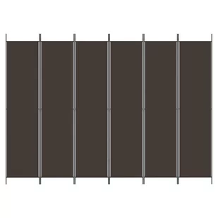 Lumarko Parawan 6-panelowy, brązowy, 300x220 cm, tkanina! - Parawany - miniaturka - grafika 4
