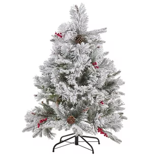 Shumee Ośnieżona sztuczna choinka 120 cm biała MASALA 296001 - Choinki - miniaturka - grafika 1