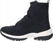 Botki damskie - Caprice Botki Damskie Granatowe Skóra 38 1Żdb - miniaturka - grafika 1