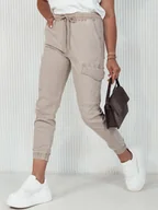 Spodnie damskie - Spodnie damskie bojówki LOVE TREND beżowe Dstreet UY2119-XL - miniaturka - grafika 1