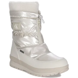 Calvin Klein Jeans Śniegowce Damskie Ivory-38 - Botki damskie - miniaturka - grafika 1