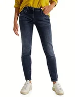 Spodnie damskie - Cecil Damskie spodnie jeansowe Casual, Authentic Blue Black Washed, 34W / 30L - miniaturka - grafika 1