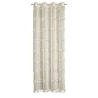 Zasłony - Zasłona 140x250 Sotera beżowy jasny paski gotowa na przelotkach - miniaturka - grafika 1