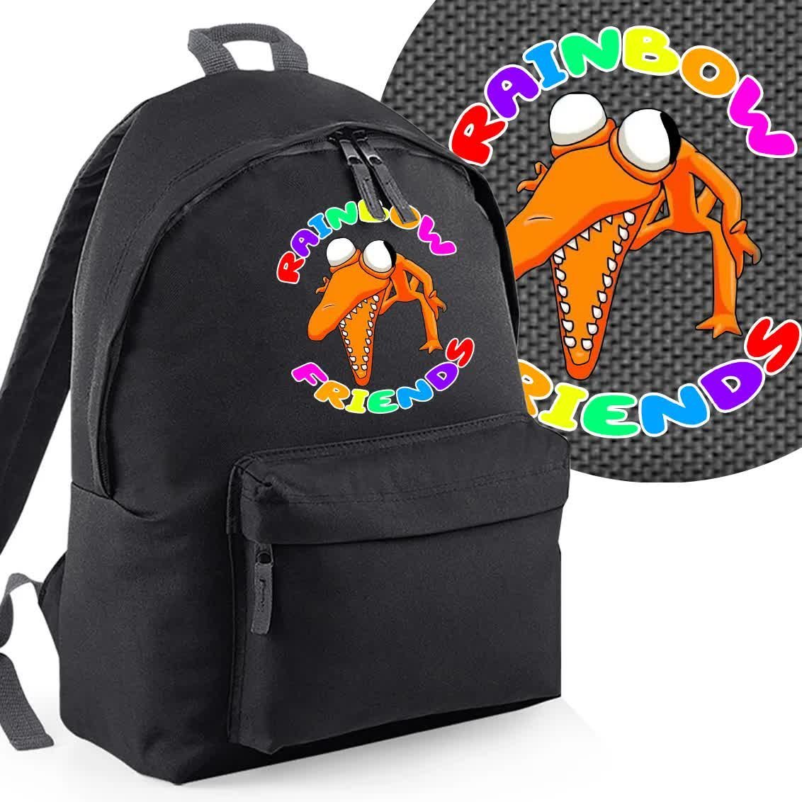 Modny Plecak Szkolny Czarny RAINBOW FRIENDS Orange