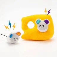 Zabawki dla psów - Zabawka Interaktywna dla Psa Mysz i Ser 2w1 Dla Szczeniaków z Piszczałką - miniaturka - grafika 1