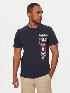 Napapijri T-Shirt S-Turin NP0A4HQG Granatowy Regular Fit - Koszulki męskie - miniaturka - grafika 1