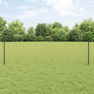 Lumarko Ogrodzenie Euro z 5 słupkami U Szary 0.6x10 m Stal - Ogrodzenia Lumarko Ogrodzenie Euro z 5 słupkami U Szary 0.6x10 m Stal - Ogrodzenia - miniaturka - grafika 1