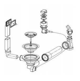 Franke Syfon zlewozmywakowy mimośrodowy do Compact 3 1/2&quot; 1 komora 112.0006 - Syfony - miniaturka - grafika 4