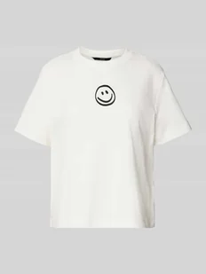 T-shirt o luźnym kroju z czystej bawełny model ‘SARA METTE’ - Koszulki i topy damskie - miniaturka - grafika 1