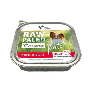 Vetexpert RAW PALEO PATE MINI adult beef 150g - wołowina tacka - Mokra karma dla psów - miniaturka - grafika 2