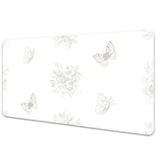 Podkładki na biurko - Ochronna mata na biurko Motyle i kwiaty 90x45 cm - miniaturka - grafika 1