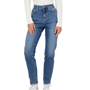 Spodnie damskie - Bestseller A/S Damskie spodnie jeansowe ONLEMILY Stretch HW ST AK DNM CRO571NOOS, Medium Blue Denim, 29/32, Medium Blue Denim, 29W / 32L - grafika 1