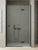 Ścianki i drzwi prysznicowe - Czarne drzwi prysznicowe uchylne 140 cm prawe EXK-4911 Reflexa Black New Trendy - miniaturka - grafika 1