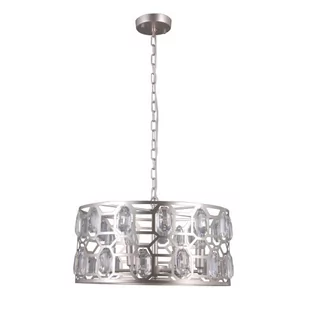 Italux Momento PND-43400-6 L Lampa wisząca zwis oprawa 6x40W E14 srebrny szampański - Lampy sufitowe - miniaturka - grafika 1