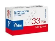 Magnesy - Paczka Spinacze biurowe okrągłe 33mm 100 szt 10 sztuk - Tetis - miniaturka - grafika 1