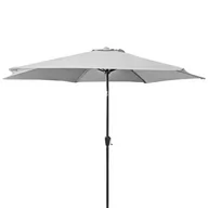 Parasole ogrodowe - Duży Składany Regulowany Parasol Ogrodowy 300Cm Jasny Szary - miniaturka - grafika 1