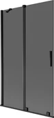Parawany nawannowe - Mexen Velar parawan nawannowy 2-skrzydłowy rozsuwany 110 x 150 cm, grafit, czarny - 896-110-000-41-70 - miniaturka - grafika 1