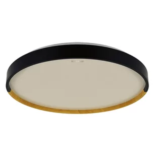 Ledowy plafon Farna 04157 Ideus 48W do holu okrągły czarny dębowy - Lampy sufitowe - miniaturka - grafika 1