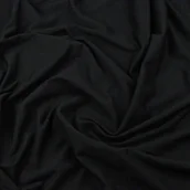 Pasmanteria - Dzianina bawełniana Interlock jednokolorowa czarna - miniaturka - grafika 1