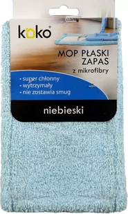KOKO - Zapas do mopa płaskiego - mikrofibra - uniwersalny - KO-2042 - Miotły, szufle, mopy - miniaturka - grafika 1