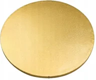Dodatki do ciast w proszku - Podkład pod tort gruby okrągły ZŁOTY 28cm dekoracje urodziny Mega Sztywny - miniaturka - grafika 1