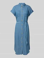 Sukienki - Sukienka jeansowa o kroju relaxed fit z lyocellu model ‘PEMA HANNOVER’ - miniaturka - grafika 1