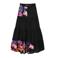 Spódnice - Spódnica damska Desigual Mans czarna rozkloszowana długa-XS - miniaturka - grafika 1