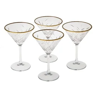 Komplet kieliszków do Martini PASABAHCE Timeless Gold 230ml - Kieliszki - miniaturka - grafika 1