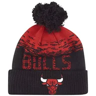 Czapki damskie - New Era NBA Sport Knit czapka beanie czarny czarny czerwony Rozmiar uniwersalny NE12122723 - miniaturka - grafika 1