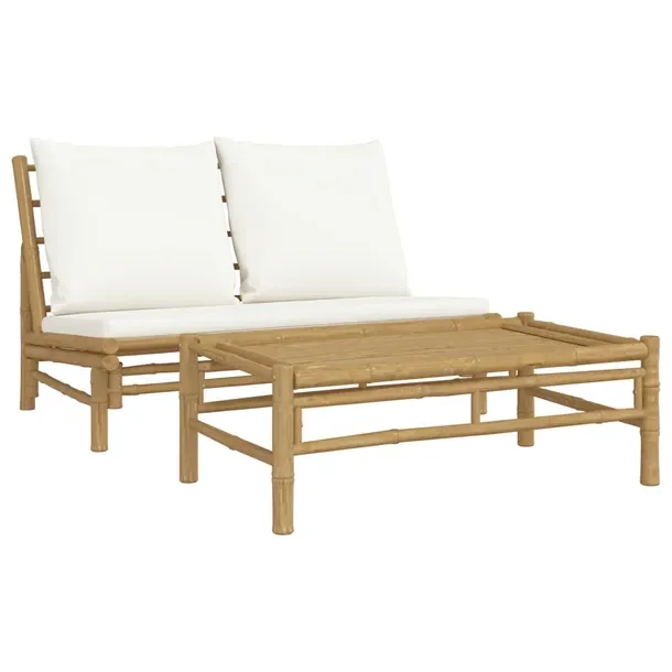 Zestaw Wypoczynkowy Bambusowy: Ławka 115x85,5x73,5cm, Stolik 100x55x33cm,